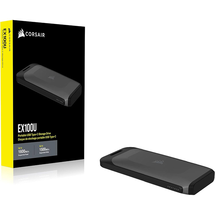 خرید SSD قابل حمل Corsair EX100U با پورت USB-C - دو ترابایت